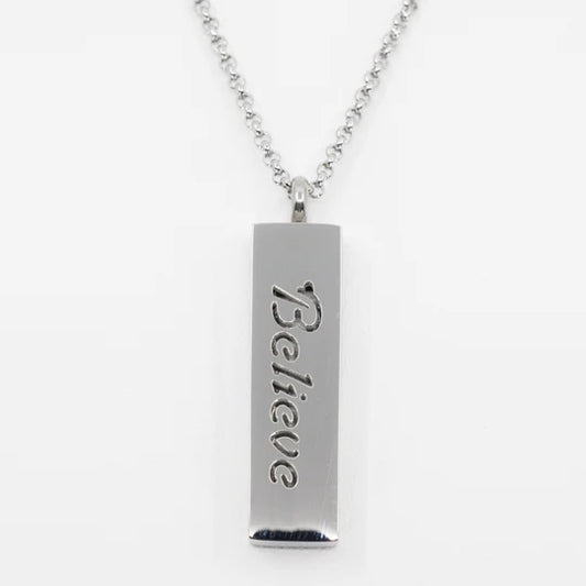 J Stainless Steel Aroma Necklace and Pads (Believe)